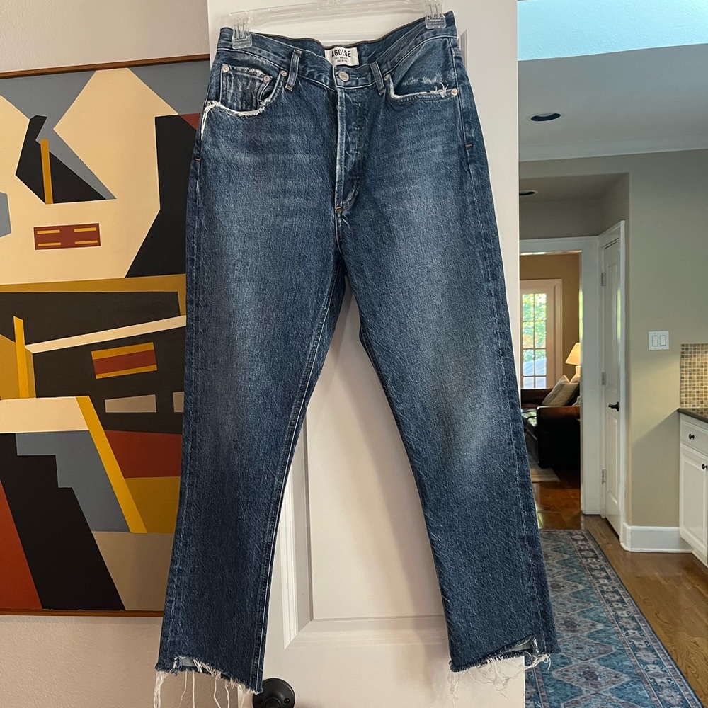 Agolde Riley High Rise Straight Crop Size 26